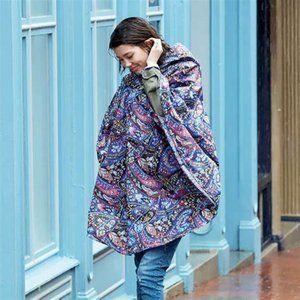 Paisley Foldable Rain Poncho
